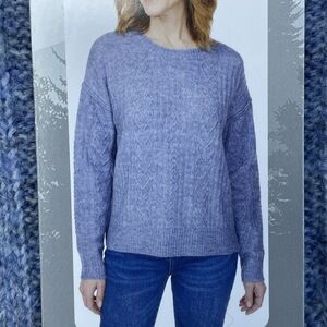 Legendary Outfitters Women's M Cozy Cable Knit Sweater Blue e0287